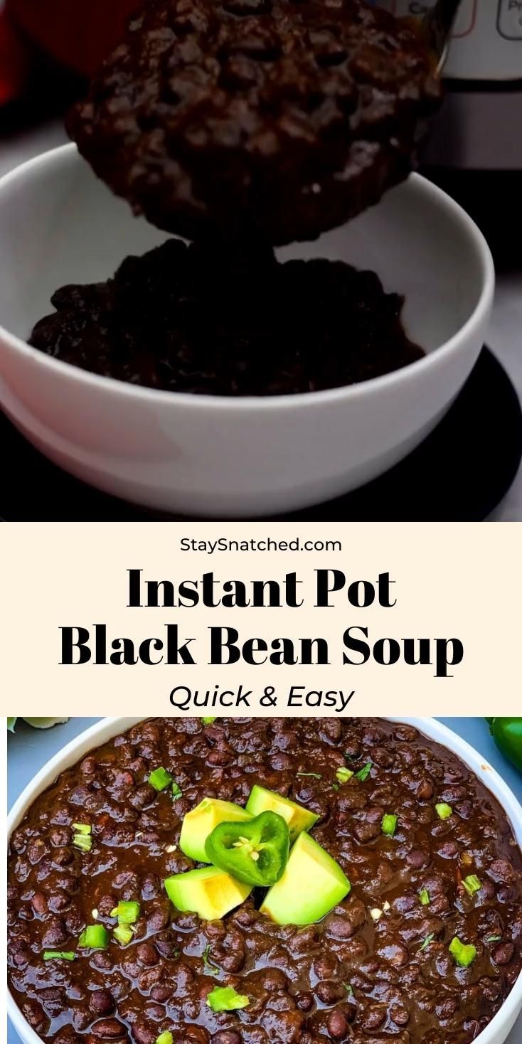 Instant Pot Black Bean Soup -   25 instant pot soup recipes healthy vegetarian ideas