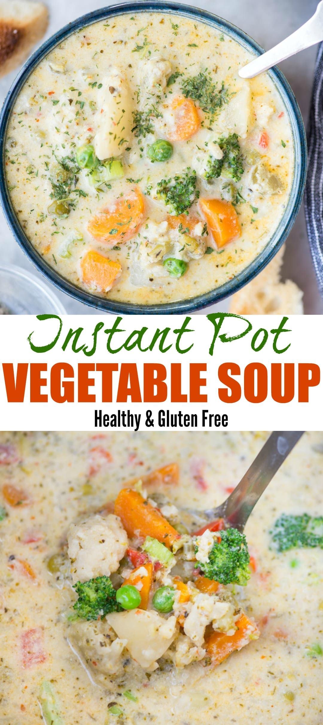 Instant Pot Creamy Vegetable Soup -   25 instant pot soup recipes healthy vegetarian ideas