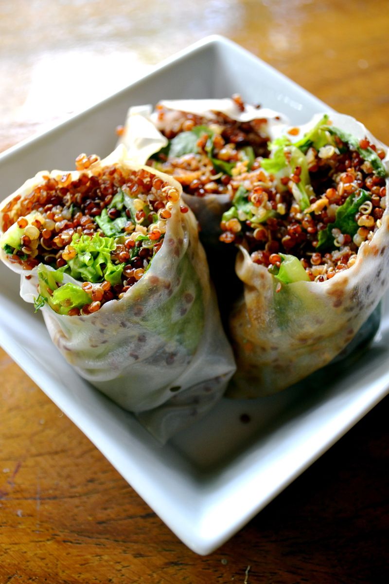 sesame quinoa spring rolls!