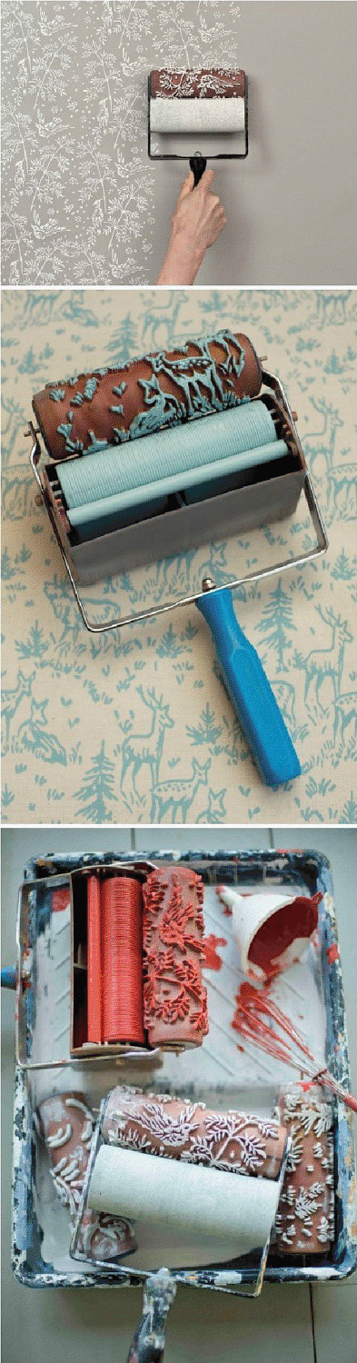 Wallpaper paint roller How cool is this PinPoint