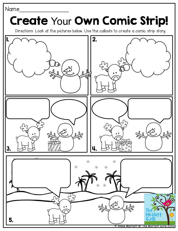 Create Your Own Comic Strip! This is such a FUN way to get second grade